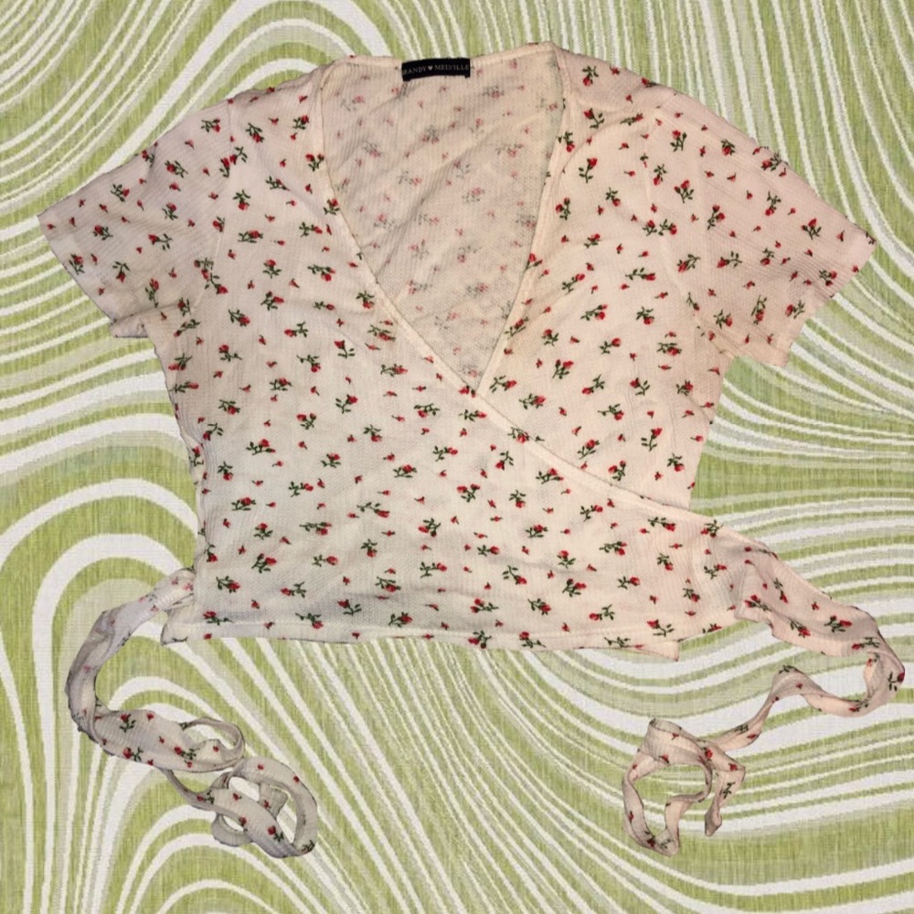 Brandy Melville floral wrap top